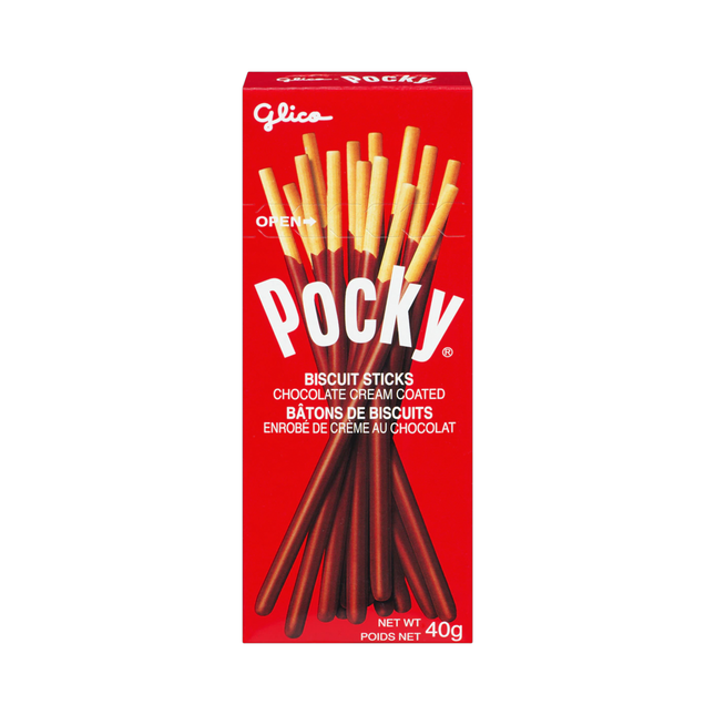 Pocky - Bâtonnets de biscuits enrobés de crème au chocolat | 40 g