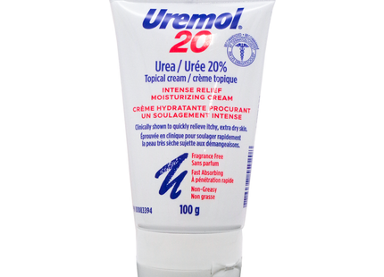 Uremol - Urea 20% Intense Relief Moisturizing Topical Cream Fragrance Free | 100 g