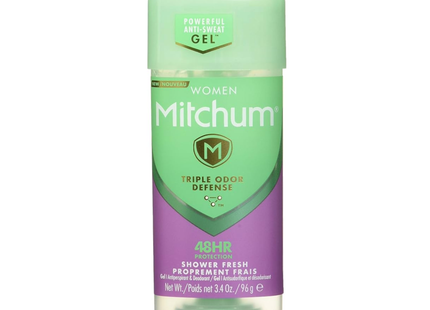 Mitchum Women Triple Odor Defense Gel douche frais 48 heures antisudorifique et déodorant | 96g