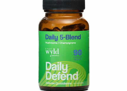 Stay Wyld Organics - Daily 5 Blend Mushrooms | 90 Capsules