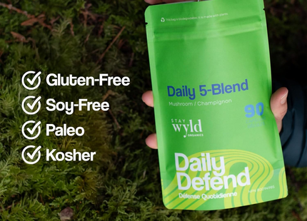 Stay Wyld Organics - Daily Defend 5-Blend Mushrooms | 90 Capsules