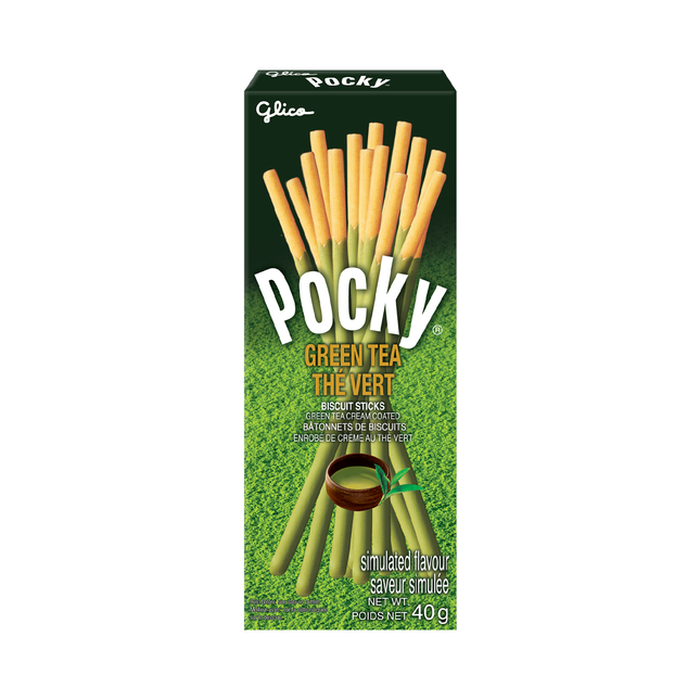 Pocky - Green Tea Cream Coated Biscuits Sticks | 40 g