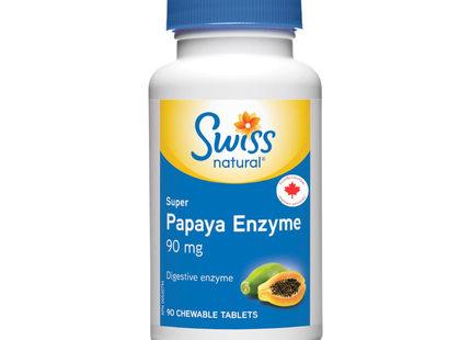 Swiss Natural - Enzyme de papaye 90 mg | 90 comprimés à croquer