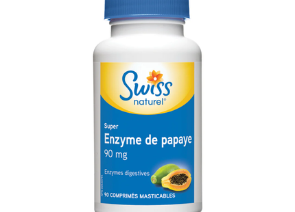 Swiss Natural - Enzyme de papaye 90 mg | 90 comprimés à croquer