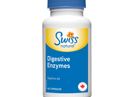 Swiss Natural - Digestive Enzymes 500 mg | 60 Capsules