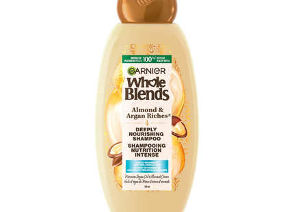 Garnier - Whole Blends Almond & Argan Riches Deeply Nourishing Shampoo | 370 mL