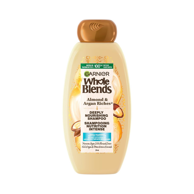 Garnier - Whole Blends Almond & Argan Riches Deeply Nourishing Shampoo | 370 mL