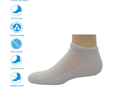 Simcan - 1 PR Shortees Chaussettes blanches pour diabétiques | Moyen