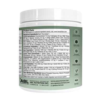 DOUBLE PACK ine+ Nutrition - Super Greens Pineapple Burst | 300 g