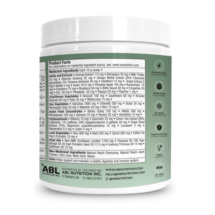 ine+ Nutrition - Super Greens Juicy Peach | 300 g