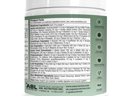 DOUBLE PACK! ine+ Nutrition - Super Greens Juicy Peach | 300 g