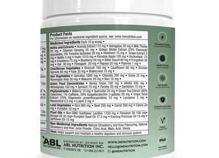 DOUBLE PACK ine+ Nutrition - Super Greens Strawberry Kiwi | 300 g