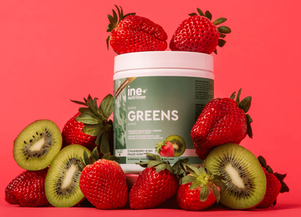 DOUBLE PACK ine+ Nutrition - Super Greens Strawberry Kiwi | 300 g