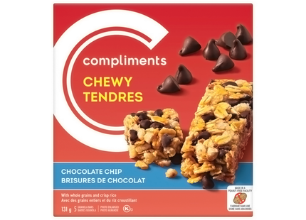 Compliments - Chew Chocolate Chip Granola Bars | 5 Bars