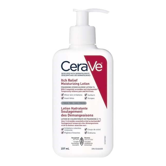 CeraVe - Lotion hydratante anti-démangeaisons - Sans stéroïdes | 237 ml