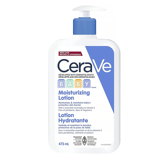 CeraVe - Lotion hydratante pour bébé - Sans parabènes, colorants et parfums | 473 ml