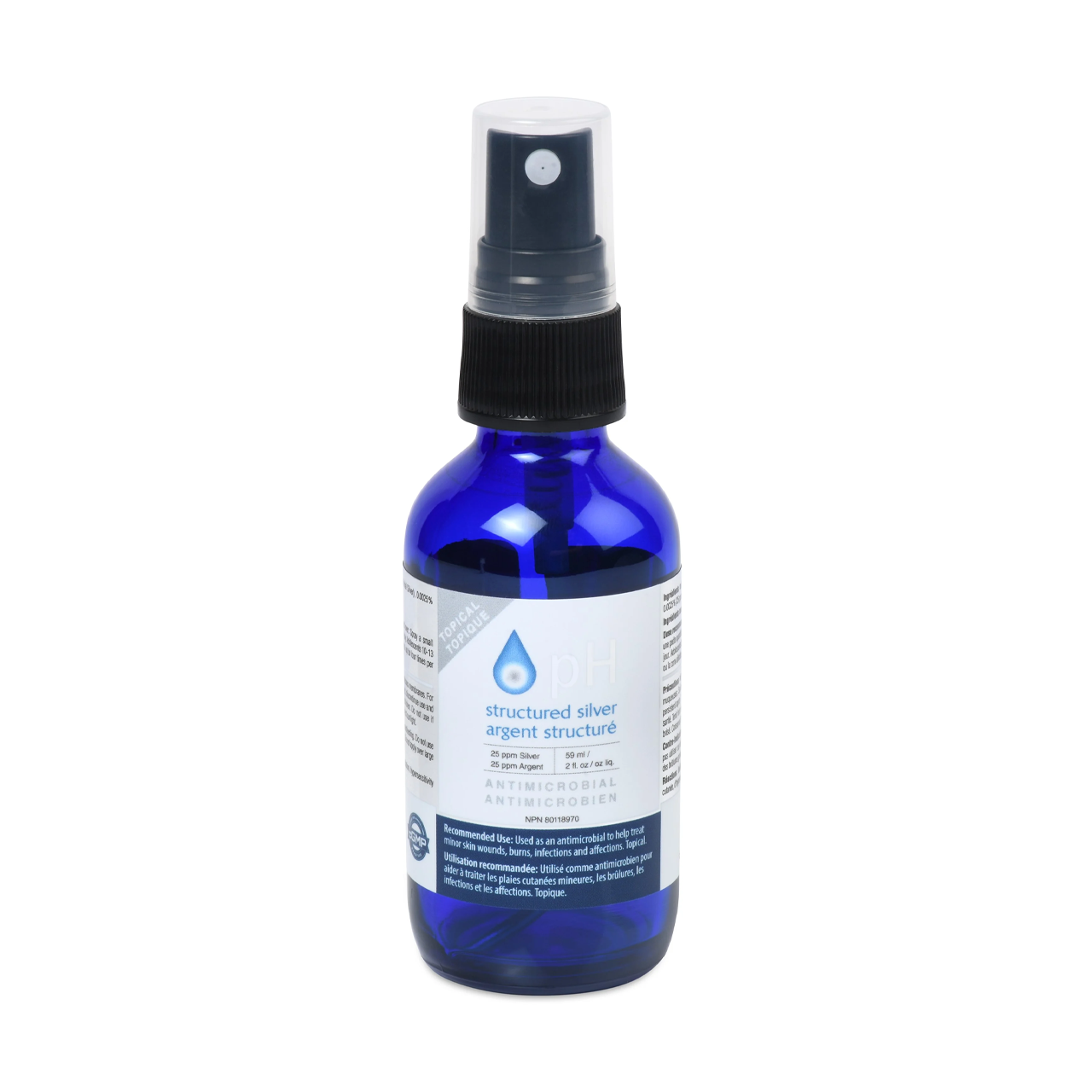 Structured Silver Solution pH Structured Silver - Antimicrobial Spray | 59 mL – White Cross E-Store