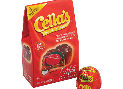 Cella's | Cherries Covered with Real Milk Chocolate | 43 g