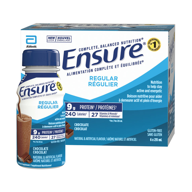 Ensure - Regular Meal Replacement Drink, Chocolate Flavour | 6 X 235 mL