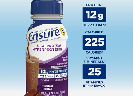 Ensure - High Protein - Gluten Free Meal Replacement Drink, Chocolate Flavour | 6 X 235 mL
