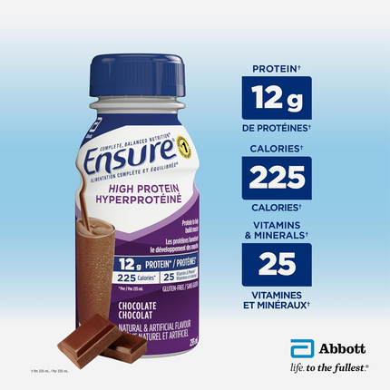 Ensure - High Protein - Gluten Free Meal Replacement Drink, Chocolate Flavour | 6 X 235 mL