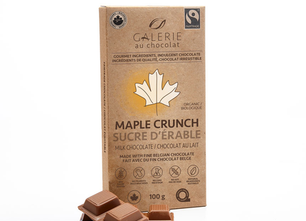 Galerie Au Chocolat - Maple Crunch Milk Chocolate Bar | 100 g