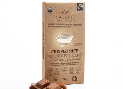 Galerie Au Chocolat - Fairtrade - Organic Crisped Rice Milk Chocolate | 100 g