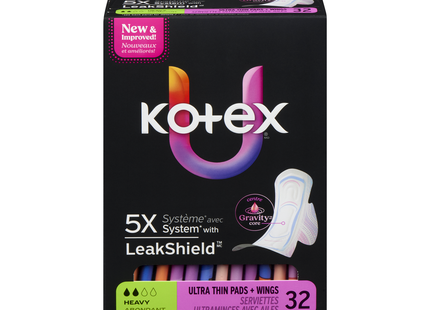 U by Kotex - Ultra Thin Pads with Wings, Heavy | 32 Pads