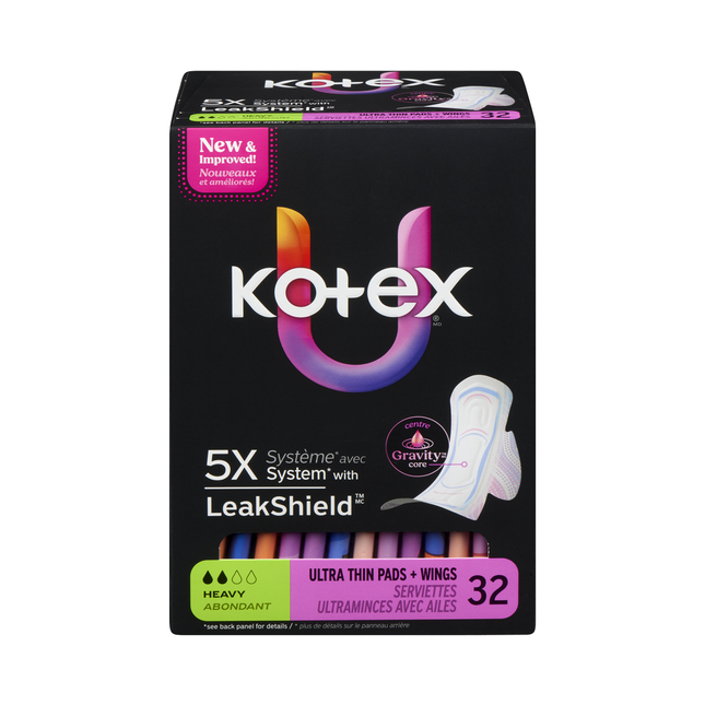 U by Kotex - Ultra Thin Pads with Wings, Heavy | 32 Pads