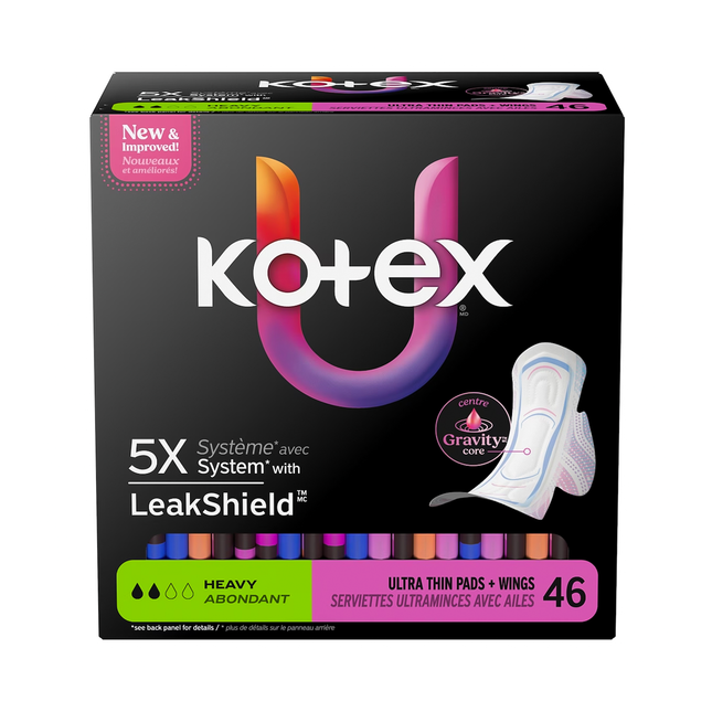 U by Kotex - Ultra Thin Pads with Wings, Heavy | 46 Pads