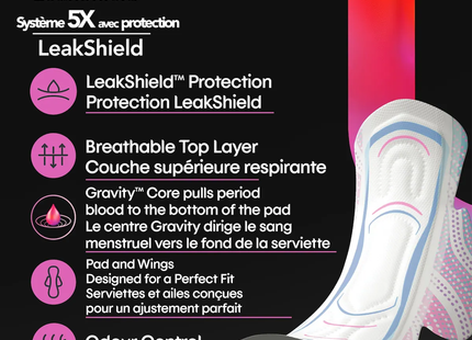 U by Kotex - Ultra Thin Pads with Wings, Heavy | 46 Pads
