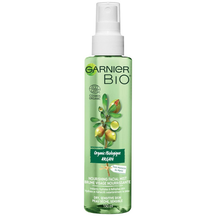 Garnier - Brume faciale nourrissante à l'argan biologique pour peaux sèches et sensibles | 150 ml