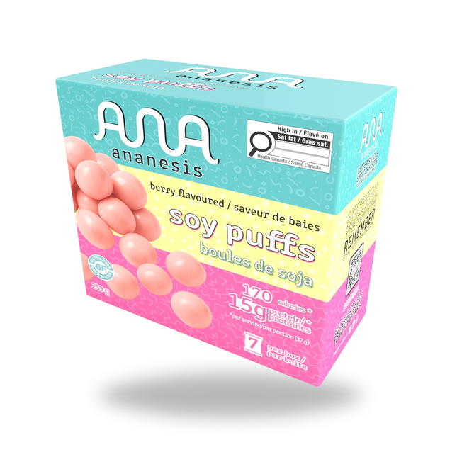 Ananesis - Protein Soy Puffs Berry Flavoured | 7 x 15 g