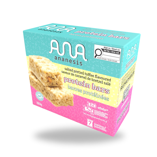 Ananesis - Salted Pretzel Toffee Protein Bars | 7 x 15 g