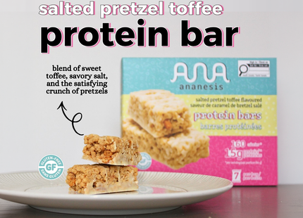 Ananesis - Salted Pretzel Toffee Protein Bars | 7 x 15 g