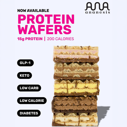 Ananesis - Gaufrette Protéinée Saveur Chocolat | 6 x 15 g