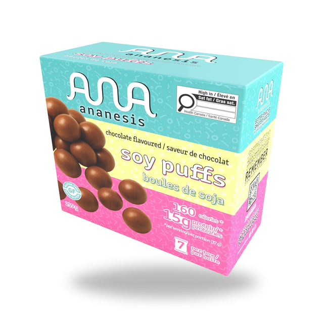 Ananesis - Protein Soy Puffs Chocolate Flavoured | 7 x 15 g
