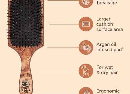 Wet Brush - Paddle Brush Shine Enhancer with Argan Oil