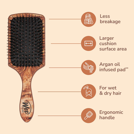 Wet Brush - Paddle Brush Shine Enhancer with Argan Oil
