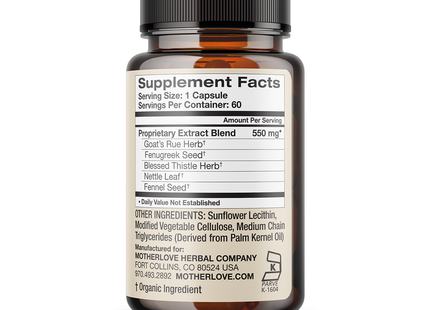Motherlove - More Milk Special Blend | 60 Capsules