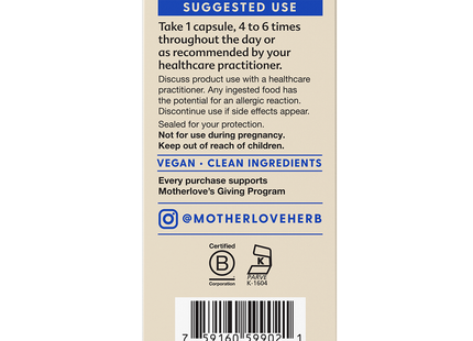 Motherlove - More Milk Special Blend | 120 Capsules