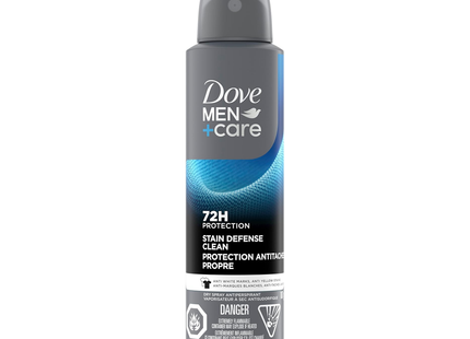 Dove – Antisudorifique en aérosol sec pour hommes+care, défense anti-taches, propre, 72 h | 107 g