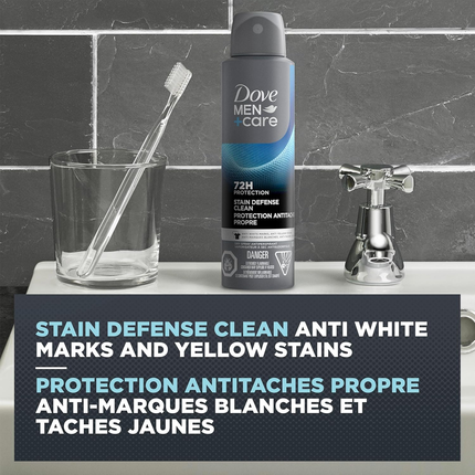 Dove - Men+Care Dry Spray Stain Defense Clean 72H Antiperspirant | 107 g
