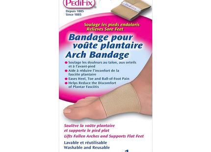 Pedifix - Bandeau de voûte plantaire lavable et réutilisable | 1 Bandeau