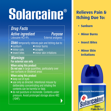 Solarcaine - Cool Aloe Sunburn Relief Spray with Lidocaine | 113 g