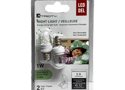 Xtricity - Night Light Energy Saving Lightbulb 1W | 2 Pack