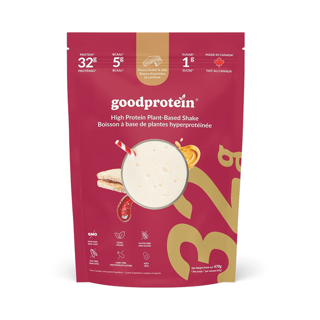 goodprotein - High Protein Plant-Based Shake, Peanut Butter & Jelly | 470 g