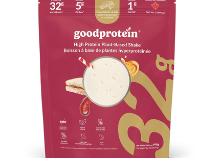 goodprotein - High Protein Plant-Based Shake, Peanut Butter & Jelly | 940 g