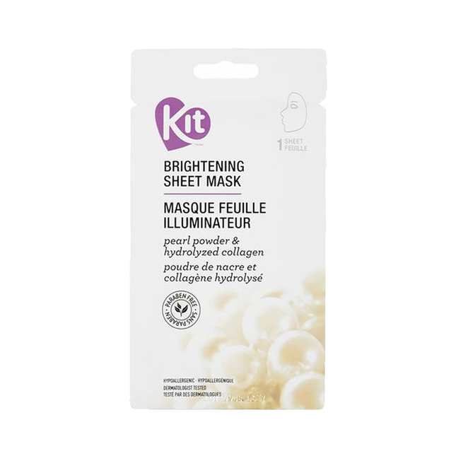 Kit - Brightening Sheet Mask, Pearl Powder & Hydrolyzed Collagen | 1 Sheet