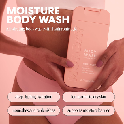 Lundi - Gel douche hydratant à l'acide hyaluronique | 600 mL